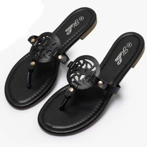 Katliu Women's Flat Sandals Flip Flop Sandals Comfortable Thong Sandals 11